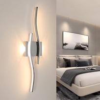Gražus LED sieninis šviestuvas vidaus patalpoms, 20 W, 2250 LM, linijinis sieninis šviestuvas, chromo spalvos, 3000 K, 60