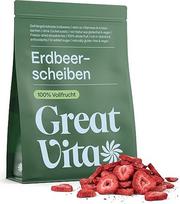 GreatVita Džiovintos braškės, 250 g, liofilizuotų braškių skiltelės, aukščiausios kokybės, be pridėtinio cukraus, 100 % vaisių ir braškių traškučių užkandis