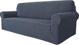 GRIFEMA Aukštos tempimo sofos dangtelis 3 vietų sofa mesti Žakardas Elastinis sofos dangtelis gyvenamasis kambarys Apsauga šunims augintiniams Pilka