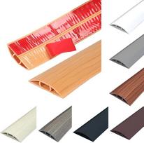 Grindų kabelių apsauga, lanksti, pritaikoma pagal matmenis, PVC kabelių apsauga, lipni grindų kabelių danga, grindų kabelių kanalas, apsaugo kabelius ir užkerta kelią pavojui užkliūti, 50 mm x 2 m, geltona, medžio tekstūros