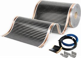 Grindų šildymo infraraudonųjų spindulių šildymo plėvelė, 50 cm šildymo rinkinys, 150 W/m² – 0,5 m²