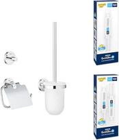 GROHE Start Cosmopolitan 41204000 tualeto rinkinys 3-in-1 + klijai (medžiaga: stiklas / metalas, paslėptas tvirtinimas, galima klijuoti arba gręžti), chromas
