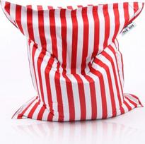 Grožis.skautai Kinzler Bean Bag Stripes Tinka naudoti viduje ir lauke 140 x 180 cm Sėdynės pagalvėlė Spalvinga paprasta spalva Raudona