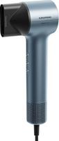 GRUNDIG HD 7680 plaukų džiovintuvas, 1500 W, BLDC variklis, jonizavimo funkcija, keraminė danga, 3 temperatūros ir 3 oro srauto lygiai, šalto oro režimas, šukuosenos formavimo antgalis, mėlyna/sidabrinė