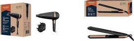 GRUNDIG Naturashine HD 7081 plaukų džiovintuvas su jonų funkcija, keramine apsauga ir Naturashine HS 7030 plaukų tiesintuvu, tiesintuvas