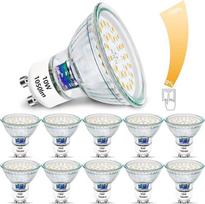 GU10 LED šiltos baltos spalvos 10 W reguliuojamo ryškumo lemputės