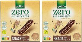 Gullon Zero | Užkandis be cukraus | Tamsiai šokoladiniai sausainiai | 2 pakuotės po 150 g