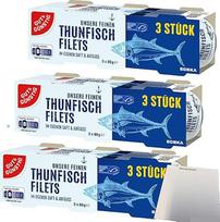 Gut&Günstig Tuno filė savo sultyse, 3 vnt. (9 x 80 g tūbelė) + usy blokas