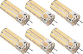 Gy6.35 LED lemputė Gy6.35 LED lemputė, silikoninė, 6 vnt. Gy6.35 LED lemputė, 7 W, AC/DC, 12 V, 700 lm, 72 šviesos diodai, 360 laipsnių kampu spinduliuojanti LED lemputė, skirta pakabinamiesiems ir lubiniams šviestuvams