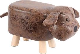 Gyvūnų formos pufas su paminkštinimu, kojų atrama, batų laikiklis, taburetė, skirta svetainei, rudos spalvos