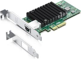 H!Fiber.com 10Gb Ethernet konvergencinis tinklo adapteris – suderinamas su „Intel X550-T1“ tinklo sąsajos plokšte (NIC), „PCI Express X4“ su vienu RJ45 prievadu, serverio LAN adapteris