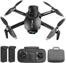 H867 dronas su 4K kamera, skirtas suaugusiems ir pradedantiesiems, bešepetis variklis, 36 minučių skrydžio trukmė (2 baterijos), 360° apsisukimas, pozicionavimas pagal optinį srautą, sulankstomas kvadkopteris (juodas) (vidutinio dydžio)