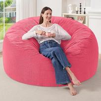 HABUTWAY Bean Bag kėdė, milžiniškas pupų maišas suaugusiesiems, dideli pupų maišai, užpildyti atminties putomis, dideli pupų maišai su minkštu velveto užvalkalu, rožinės spalvos
