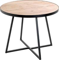 HAKU apvalus šoninis staliukas iš ąžuolo, šviesiai juodos spalvos MDF stalviršis, metalinis rėmas. Apvalaus kavos staliuko matmenys: aukštis 48 x skersmuo 60 cm. Stilius: modernus
