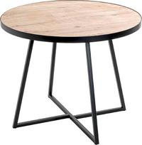 HAKU apvalus šoninis staliukas iš ąžuolo, šviesiai juodos spalvos MDF stalviršis, metalinis rėmas. Apvalaus kavos staliuko matmenys: aukštis 48 x skersmuo 60 cm. Stilius: modernus