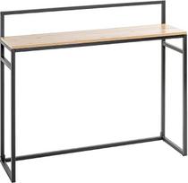 HAKU ąžuolinis ir juodas konsolinis stalas – siauras stačiakampio formos konsolinis stalas, pagamintas iš metalo ir MDF. Matmenys: plotis 100 × aukštis 89 × gylis 30 cm. Stilius: modernus