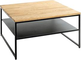 HAKU Kavos staliukas Ąžuolas Juodas medžio masyvas Metalas Matmenys W 70 cm x H 40 cm x D 70 cm Stilius: Modernus