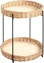 HAKU Möbel šoninis staliukas, natūralus, juodas, metalas, fanera, pintas - Matmenys: Aukštis 49 cm x skersmuo 42 cm, stilius: Bohemiškas
