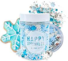 Happy Sprinkles Frost Queen 90 g spalvingų pabarstukų mišinys su šokoladu žiemos tortų dekoravimui, idealiai tinka sausainiams, ledams ir tortams