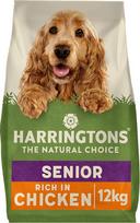 Harringtons Senior Complete sausas šunų maistas su vištiena ir ryžiais, 12 kg, pagamintas iš grynų natūralių ingredientų