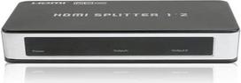 HDGear HSP0102B - 1x2 HDMI skirstytuvas su integruotu signalo stiprintuvu, maitinimo šaltiniu ir vadovu 1x HDMI A moteris (įėjimas) į 2x HDMI A moteris (išėjimas) Spalva: juoda/sidabrinė