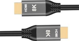 HDMI 2.1 kabelis „Ultra HD“, UHD, 8K, 60 Hz, 4K, 120 Hz, 48GB su garso ir Ethernet jungtimis, HDMI kabelis (2.0)
