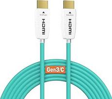 HDMI 2.1 šviesolaidinis kabelis 10 m, 48Gb/s, 8K@60 Hz, 4K@120 Hz, dinaminis HDR, eARC, Dolby, HDCP 2.2/2.3, suderinamas su PS5, "Xbox Series X", RTX 4090, televizoriumi, projektoriumi, AVR