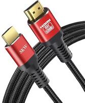 HDMI 2.1 kabelis 8K @ 60Hz 4K @ 120Hz 48Gb/s, itin greitas HDMI kabelis, suderinamas su PS5, "Xbox", "Samsung" televizoriumi, LG televizoriumi (raudonas, 10 m)