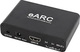 HDMI EARC/ARC garso ekstraktorius, HDMI ARC į optinį SPDIF koaksialinį 3,5 mm L/R R CA stereofoninio garso ekstraktorius, 24bit 192KHz HDMI ARC į garso keitiklį HDTV garsiakalbio stiprintuvui