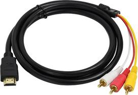HDMI į 3RCA, 1080P H-DMI į AV vaizdo ir garso keitiklis, H-DMI į kompozitinį AV CVBS/PAL/NTSC adapteris, skirtas televizoriui