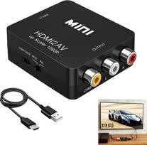 HDMI į AV keitiklis (PAL, NTSC), HDMI-RCA garso ir vaizdo adapteris, analoginis, 1080p, 720p, suderinamas su PAL ir NTSC sistemomis, skirtas žaidimų konsolėms, retro įrangai, DVD, VHS ir kameroms; HDMI išėjimas, skirtas televizoriui, monitoriui ar projekt