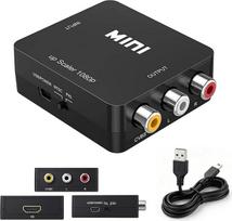 HDMI į RCA keitiklis, 1080P HDMI–RCA adapteris su USB maitinimo kabeliu, skirtas „Xbox 360“/„One“, „PlayStation 3“/„4“/„5“, DVD grotuvams, „Android TV Box“, „Fire Stick“ ir „Roku“