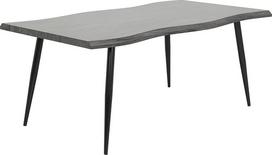 Hela Tische, Gabi valgomojo stalas, 46 mm stalviršis su briaunuotais kraštais, pilkos spalvos, metalinis rėmas, juodas, 180 x 100 cm