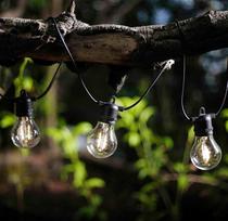 hellum 150995 LED Šalis Pasakų žibintai Lauko Dimmable pratęsimo rinkinys LED lemputės Pasakų žibintai su nuotolinio valdymo pulteliu Apšviesta 4,5 m 10 lempučių Šiltai balta Šalies apšvietimas Alaus sodas
