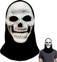 Helovino siaubo kaukė, bauginanti „Ghostface“ kaukė, bauginančios Helovino kaukės su kaukolėmis, latekso „Ghostface“ kaukė, skirta karnavalui, faschingu ir cosplay rekvizitams
