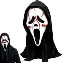 Helovino „Ghostface“ kaukė, bauginanti rėkiančio vaiduoklio kaukė, „Ghost Scream“ kaukė, realistiški cosplay rekvizitai, vyrams ir moterims kaip kostiumai Helovino kaukių baliui ir karnavalui – B