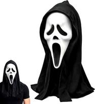 Helovino „Ghostface“ kaukė, bauginanti rėkiančio vaiduoklio kaukė, „Ghost Scream“ kaukė, realistiški kostiumų rekvizitai, skirti vyrams ir moterims kaip kostiumai Helovino kaukių baliui ir karnavalui – A