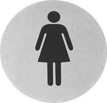 Hendi Lipnus WC durų ženklas WOMEN iš nerūdijančio plieno, 75 mm skersmens - 663615