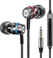HIFI WALKER A1 ausinės su mikrofonu, laidinės vidinės ausinės su 3,5 mm lizdu, dinamiškas krištolo skaidrumo garsas, aukštos raiškos ausinės muzikai ir skambučiams