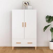 Highboard White 70 x 31 x 115 cm Medienos medžiaga Gyvenamasis kambarys Valgomasis kambarys spintelė Derlius Bufetinė spintelė