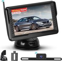 Hikity Wireless Digital Reversing Camera Set, 5 Inch Monitor, IP69 Waterproof Car Reversing Camera, Radio, AHD 1080P Night Vision, 145° Wide Angle Reversing Camera for SUV, Motorhome, Trailer, Van
