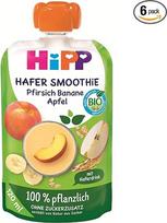 HiPP Ekologiškas avižų kokteilis "Quetschie Oat Smoothie Peach Banana Apple" su avižų gėrimu (6 x 120 ml), nuo 1 metų, 100 % augalinės kilmės, be pridėtinio cukraus, veganiškas, geriausios ekologiškos kokybės