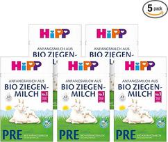 HiPP PRE pradinis pienas iš ekologiško ožkų pieno (5 x 400 g), nuo gimimo, su GOS, tik laktozė, A2 beta kazeinas, ypač lengvai virškinamas