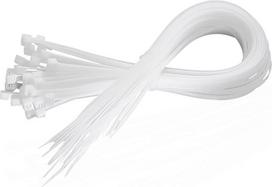 Hochwertige robuste Kabelbinder, 450 mm × 4,8 mm, selbstsichernde Nylon-Kabelbinder, UV-beständig, für Zuhause, Werkstatt, Garten und Drahtorganisation (weiß), 100 Stück
