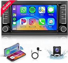 Hodozzy 4G + 64G Android automobilinis radijas VW Touareg 2004-2011 VW T5 T6 Multivan 2004-2009 su Carplay Android automobilinis radijas 7 colių jutiklinis ekranas su Bluetooth, Sat Nav, Mirror Link, WiFi, galinio vaizdo kamera