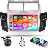 Hodozzy 4GB + 64G Android automobilinis radijas Toyota Yaris/Vitz/Platz 2005-2011 m. su belaidžiu Carplay Android automobilis, radijas 2 DIN 7 colių jutiklinis ekranas su GPS navigacija Bluetooth WiFi WiFi DSP FM/RDS USB atbulinės eigos