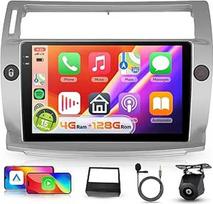 Hodozzy Carplay automobilinis radijas Citroën C4 2004-2009/C-QUATRE 2008-2011 Android automobilinis radijas su navigacija, 9 colių vidinis ekranas su Android Car/Mirror Link/WiFi/GPS/RDS/FM/Bluetooth/USB