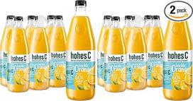 hohes C Light Orange (6 x 1 l), 60% sulčių, apelsinų sultys, vitaminas C, be pridėtinio cukraus pagal įstatymą, veganiškas (2 vnt.)