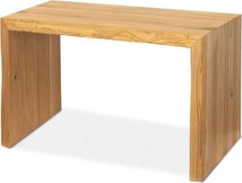 holz4home® Solid Wood Bench S I Ąžuolinis suoliukas su banguotu kraštu be atlošo I Tikro medžio suoliuko taburetė svetainei, vonios kambariui, prieškambariui ar virtuvei I Taburetė Solid
