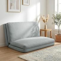 HOMCOM sofa-lovas su 4 dalių sulankstomu radiatoriumi ir reguliuojamu atlošu, lininis audinys svetainei, miegamajam ir biurui, keliamoji galia 240 kg, 137,5 x 85,5 x